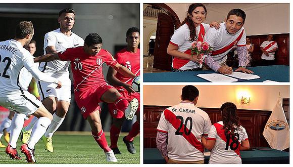 Perú vs. Nueva Zelanda: novios se dan el "Sí" luciendo la camiseta de la selección (VIDEO)