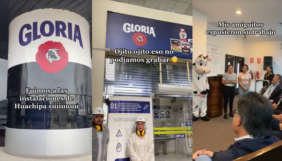 Estudiantes visitaron las instalaciones de Gloria. (Foto: composición EC)