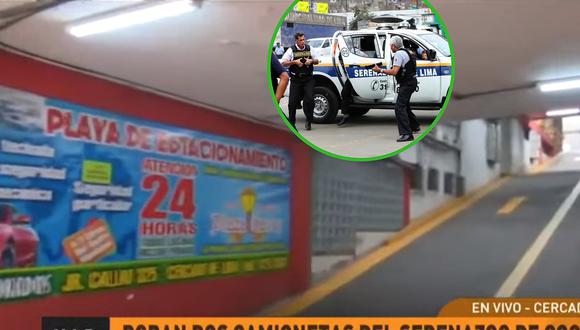 Venezolanos se roban dos camionetas del Serenazgo de una cochera en el Cercado de Lima│VIDEO