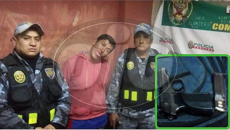 ​Sujeto se burla en foto policial tras ser atrapado cuando amenazaba con arma a vecinos (FOTOS)