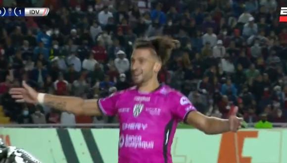 Lautaro Díaz marcó el 2-0 de Independiente del Valle vs. Melgar. (Foto: captura ESPN)