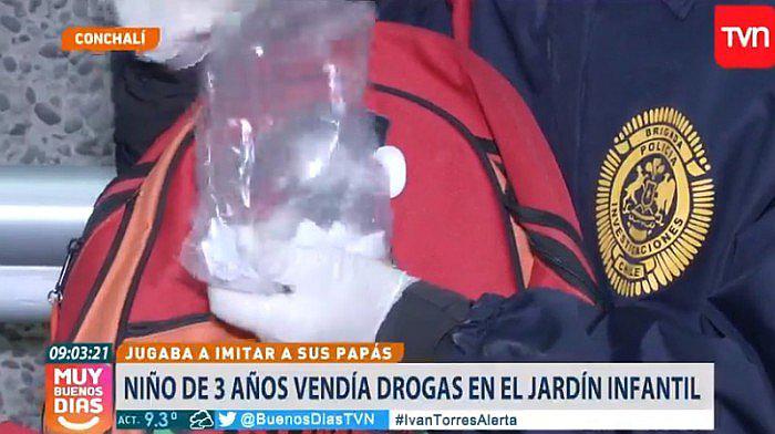 ​Niño de 3 años imita a sus padres y vende cocaína en nido a sus compañeritos