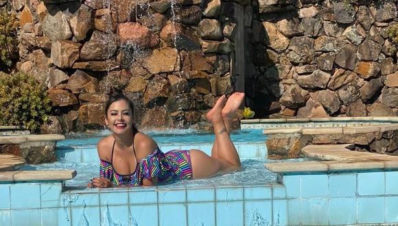 Larissa Riquelme, la recordada ‘Novia del Mundial’, deslumbra en Instagram con foto en la piscina. (Instagram)