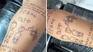 Futbolista se tatúa carta de su hijo luego que su esposa muriera por cáncer (FOTOS)