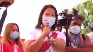 Lanzan piedra a Keiko Fujimori durante mitin en Huaraz y acusa a simpatizantes de Perú Libre
