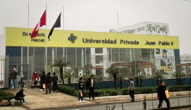 Universidad Privada Juan Pablo II (Lima). Licencia denegada el 20 de septiembre de 2019. (Foto: Sunedu)