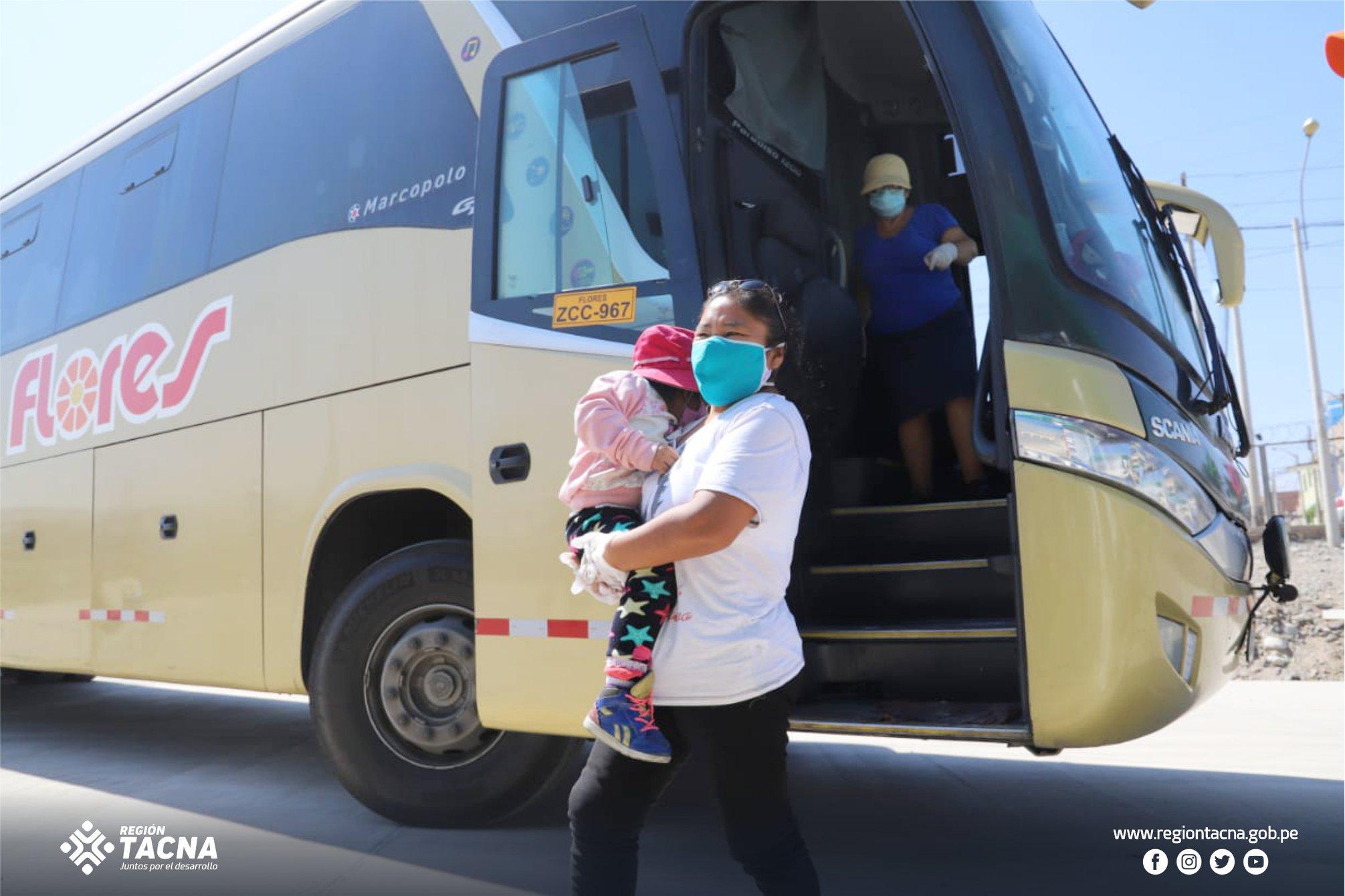 El Gobierno central prioriza el traslado a sus regiones de los adultos mayores y niños.  (Foto: Gobierno Regional de Tacna)