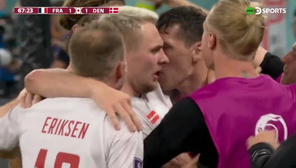 Andreas Christensen anotó el empate de Francia ante Dinamarca. (Foto: Captura)