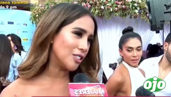 Vania Bludau mira despectivamente a Melissa Paredes. Fotos: Captura Latina TV