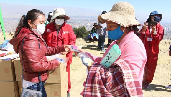 Huancayo: Minsa entregó seis mil mascarillas a familias de Chilca y San Cristobal (Foto difusión).