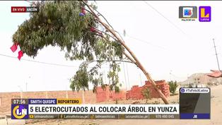 Desgracia en Ancón: Un muerto por descarga eléctrica que intentó colocar un árbol de yunza (VIDEO)