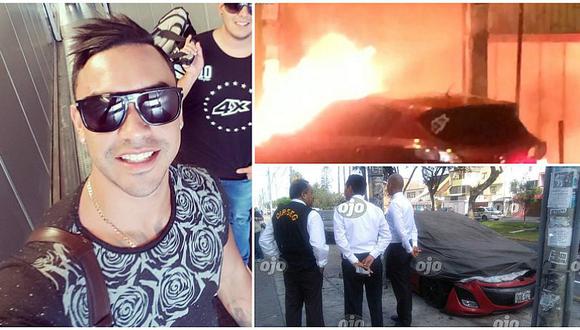 Diego Chávarri: ¿Por qué incendiaron su auto al frente de su casa? (FOTOS Y VIDEO)
