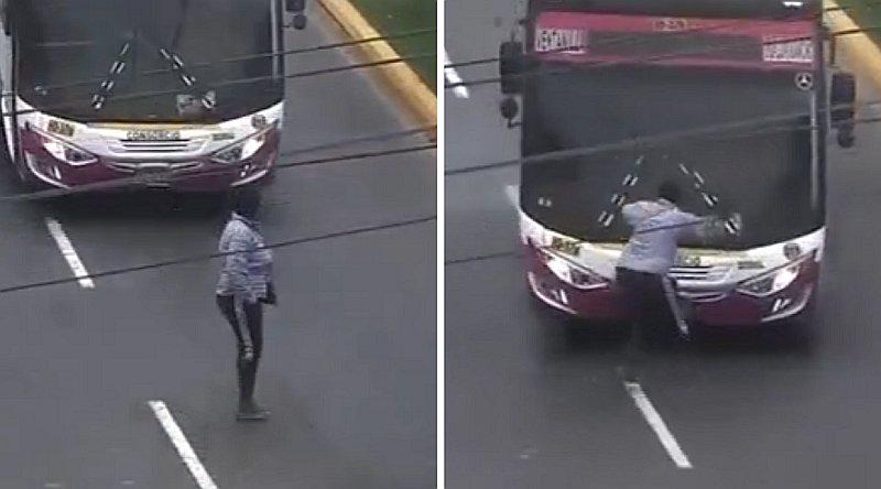 Trabajadora es atropellada por bus cuando llamaba pasajeros en Ventanilla (VIDEO)
