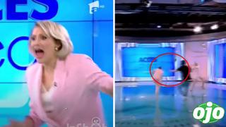 Periodista es atacada por una mujer desnuda en pleno programa en vivo | VIDEO