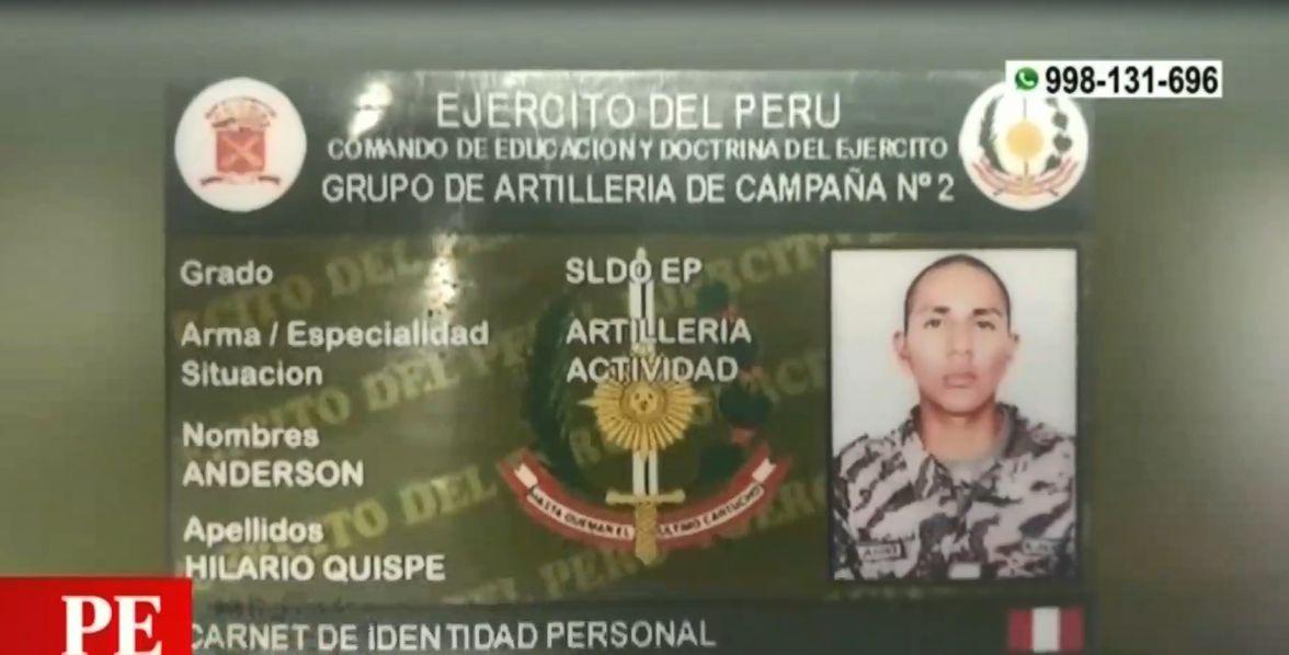 Exmiembro militar Wilder Anderson Hilario Quispe es sindicado como integrante de la banda denominada ‘Los Chuquis de Payec’. (Captura: América Noticias)