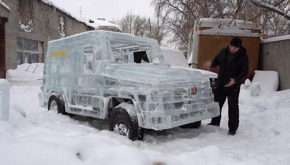Vladislav Barashenkov creó esta maravilla de hielo.