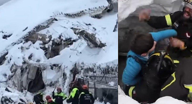 ​Italia: avalancha se traga hotel y buscan a 23 personas desaparecidas (VIDEO)
