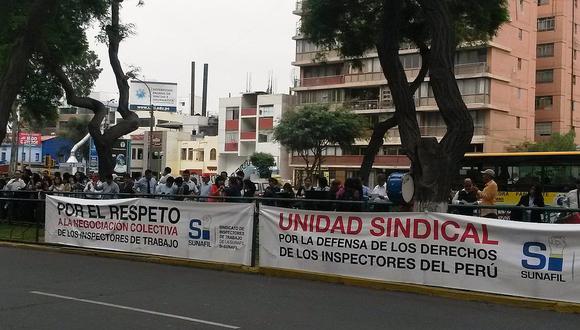 Trabajadores de Sunafil acatan huelga desde mañana