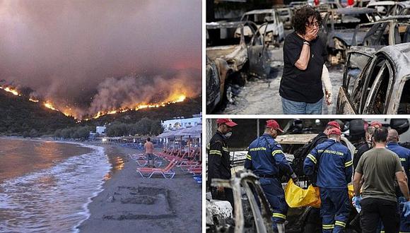 Encuentran 24 cuerpos abrazados a pocos metros del mar, tras el drama de los incendio en Grecia 