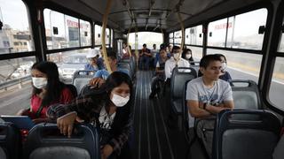 COVID-19: buses de transporte público de Lima y Callao solo podrán trasladar al 100% de pasajeros sentados
