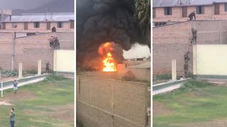Rescatan a personas cerca al incendio en fábrica de Huachipa (FOTOS Y VIDEOS)
