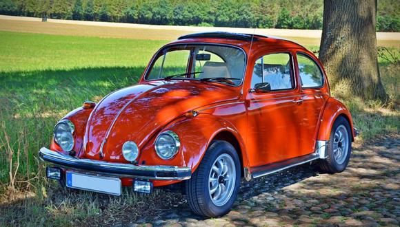 Un vehículo conocido como vocho en forma de escarabajo estacionado en el campo. (Imagen referencial: Pixabay)