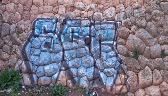 Grafiti lleva las iniciales "SCC" (Foto: Andina)
