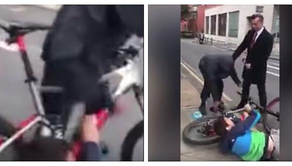 Intentan robarle su bicicleta, es arrastrado y delicuente se da por vencido (FOTOS)