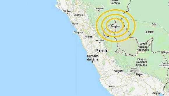 Sismo de magnitud 4.9 sacudió Pucallpa