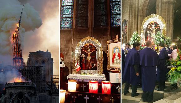 Señor de los Milagros se salva en trágico incendio en catedral de Notre Dame