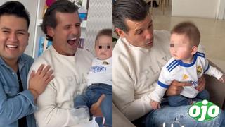Deyvis Orosco y su suegro celebran triunfo del Real Madrid con el bebé Milan: “El amuleto de la suerte”