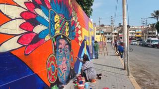 Huanchaco: artistas llenan de color las calles con un mural que promueve el poder de lo colectivo