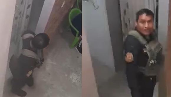Suboficial PNP grabó el momento exacto en que su colega se encontraba al interior de su vivienda, en el distrito de José Leonardo Ortiz. (Foto: Facebook)