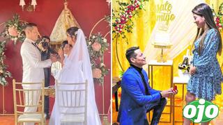 Luigui Carbajal y Diana García se dieron el sí: así fue el llamativo traje color crema que lució el cantante en su boda