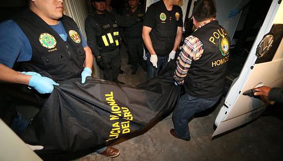 Agentes de la Divincri El Agustino internaron el cadáver en la morgue y están tras los pasos del homicida. (Referencial GEC)