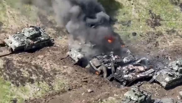 El ejército ruso afirma que varios tanques y vehículos blindados de transporte de tropas suministrados por Occidente a Ucrania han sido destruidos en intensos combates.