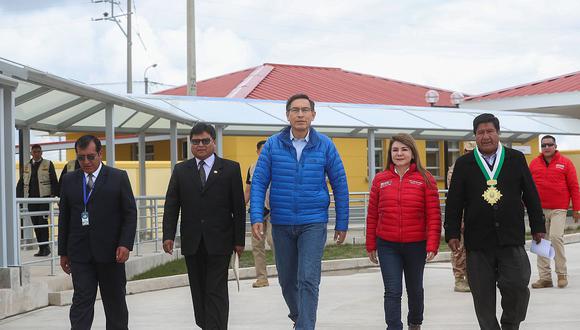 El presidente Martín Vizcarra declaró durante una inspección a un hospital en Puno. (Foto: Difusión)