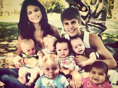 Bieber y Gómez se burlan de la familia de Jolie 