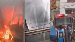 Fuerte incendio consume inmueble en San Luis | VIDEO