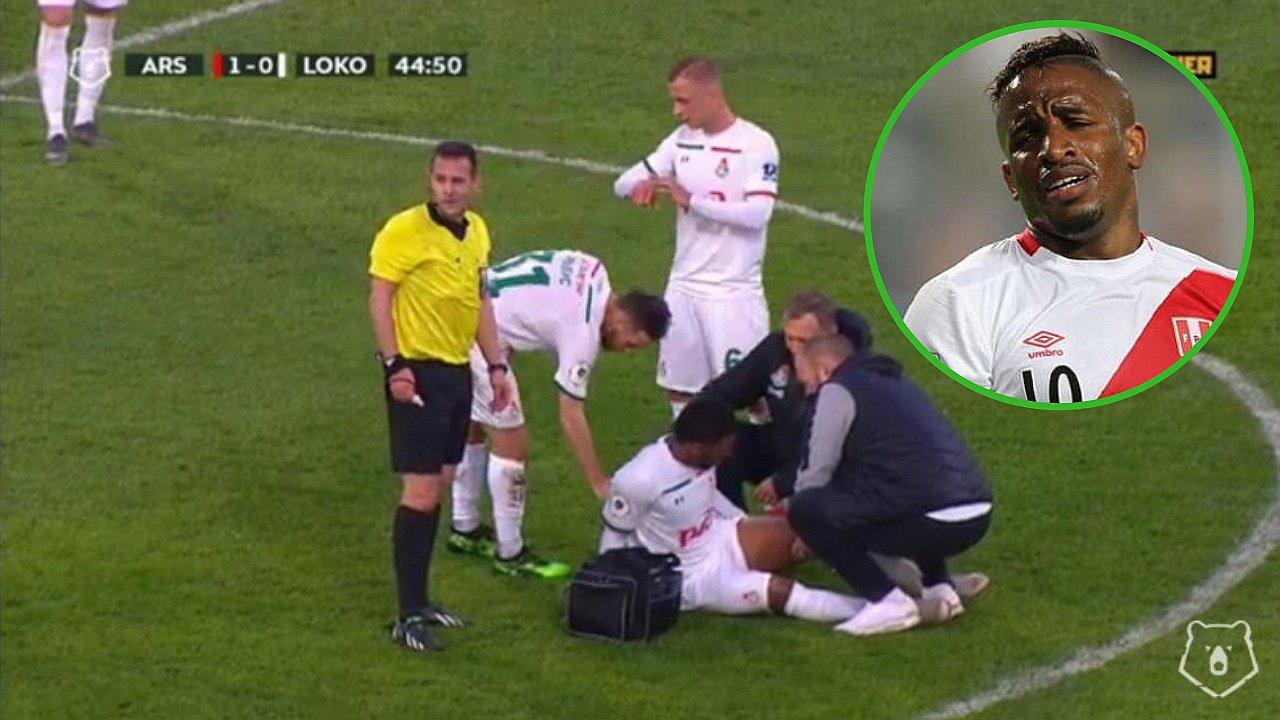 Jefferson Farfán preocupa tras salir lesionado con el Lokomotiv 