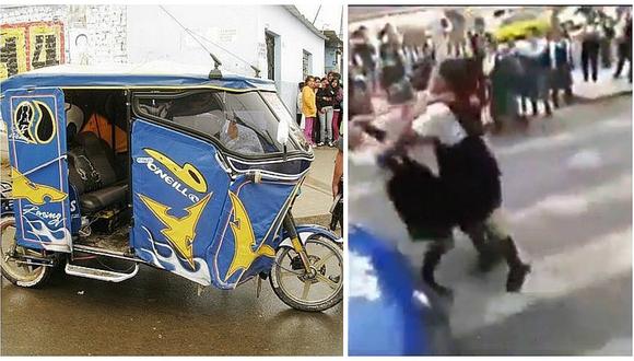 Escolares son grabadas mientras peleaban por amor de mototaxista (VIDEO)