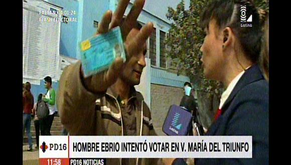 Elecciones 2016: Borrachito intenta votar y le impiden ingreso a colegio en VMT      