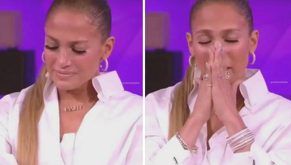 Jennifer López rompe en llanto durante entrevista y video se viraliza (VIDEO)