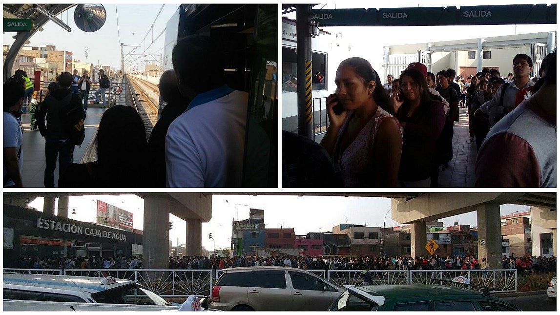 ​Metro de Lima: tren se malogra en estación Angamos (FOTOS y VIDEO)