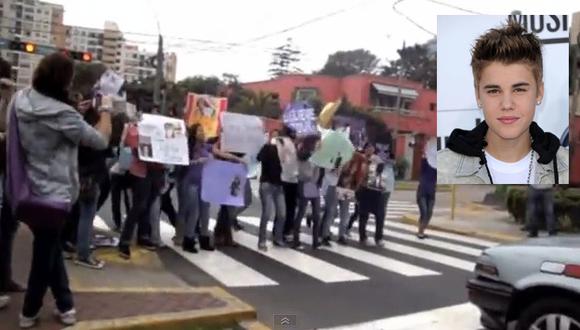 Fanáticas de Justin Bieber marchan por Lima para que cantante venga al Perú [VIDEO] 