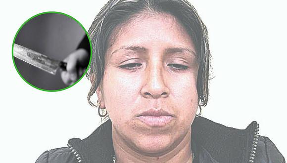 Mujer ataca con un cuchillo a su expareja en Villa El Salvador