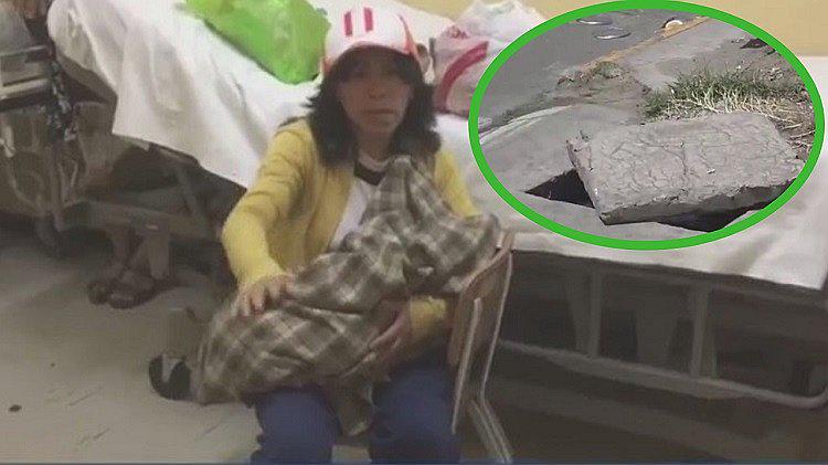 ​Madre de familia y su bebé recién nacida caen a buzón mal tapado (VIDEO)