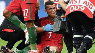 ​Eurocopa 2016: Cristiano Ronaldo se va llorando de la final por lesión [FOTOS]