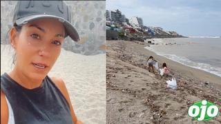 Tilsa Lozano y sus hijos limpian playas de Punta Hermosa tras huaico: “Mucha gente necesita ayuda” 