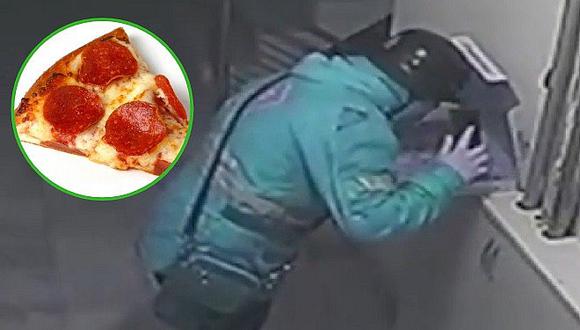 ​Repartidor escupe pizza, se toma 'selfie' antes de entregarla pero vecino lo ampaya